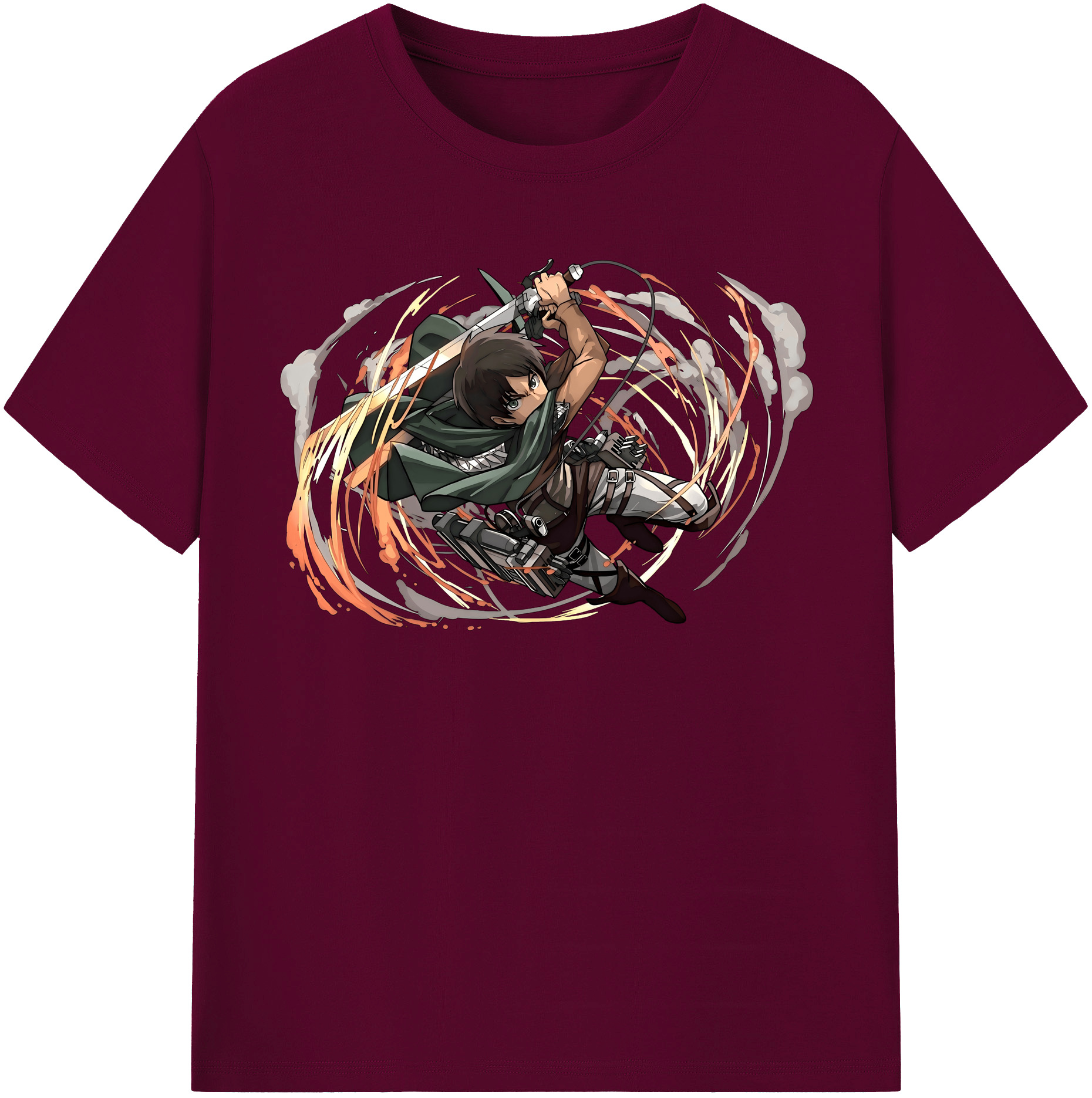 （画像用） 進撃の巨人 エレン･イェーガー Attack on Titan Eren Jäger レディースカジュアルプリントTシャツ（綿100％）